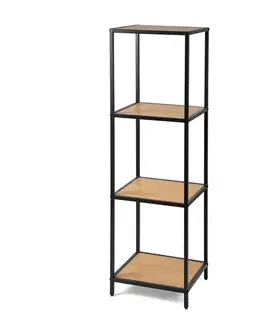 Kovový regál LOFTY Tower 4, 120 x 35 cm