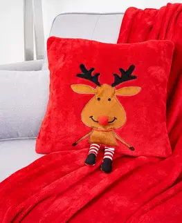 4Home Vánoční deka Happy Reindeer, 150 x 200 cm