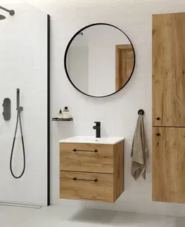 ArtDef Závěsná skříňka do koupelny FERATA A30 1D/45 | dub craft