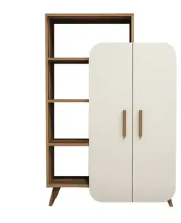 Knihovna Form Cream and Walnut