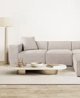 Rohová sedací souprava Lora (L1-O1-1R-POUFFE ) - Mocha