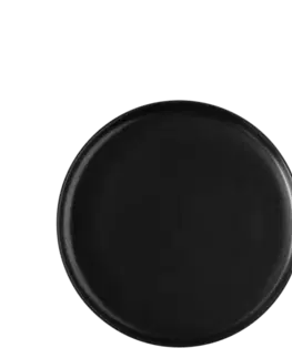Dezertní talíř Coupe černý 20 cm – Flow - 491073
