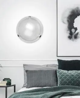 Stropní svítidlo bílé sklo kulaté nástěnné 60W Wrap