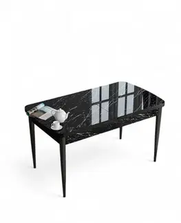 Jídelní stůl Han - Black Marble, Black