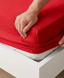 4Home Jersey prostěradlo IDEAL červená, 200–220 x 200 cm, 200–220 x 200 cm