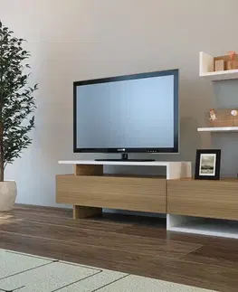 TV stěna / Sestava pod TV Ayaz - Teak, White