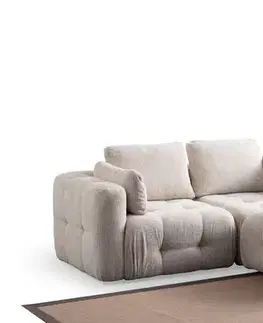 Rohová sedací souprava Amaris 2 Seater With Pouffe - Beige