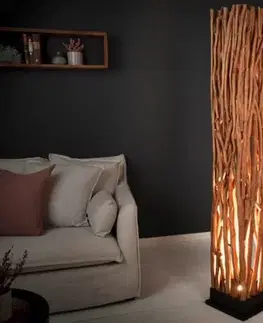 Estila Venkovská stylová stojací lampa Euphoria z masivního dřeva 178cm