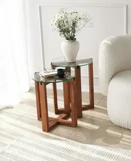 Sada odkládacích stolků (2 kusy) Amalfi - Walnut