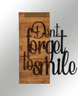 Dekorativní dřevěný doplněk na zeď Dont Forget To Smıle