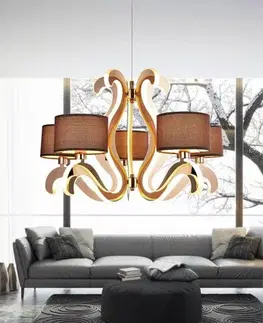 Lustr 5xE14 + LED 43W měděný Ambrosia