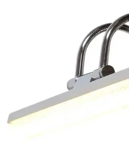 Nástěnná koupelnová lampa chromová LED 7W 40cm nastavitelná Gizel