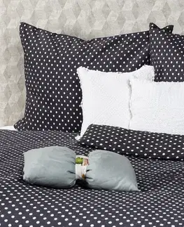 4Home Krepové povlečení Šedý puntík