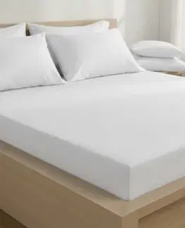 Kvalitex Saténové prostěradlo s gumou bílá, 90 x 200 cm