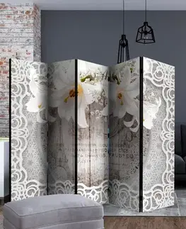 Paraván Lilies and Quilted Background Dekorhome