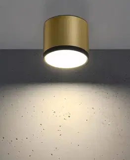 LED stropní trubicové svítidlo 9W zlaté 8,8x7,5cm