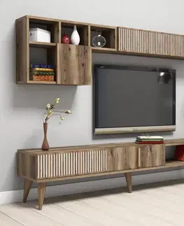 TV stěna / Sestava pod TV Milan - Walnut