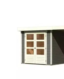 Dřevěný zahradní domek ASKOLA 2 s přístavkem 240 Lanitplast