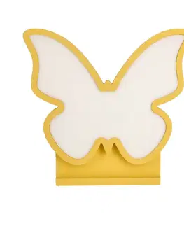 Dětská LED stolní lampa BUTTERFLY IQ KIDS zlatá