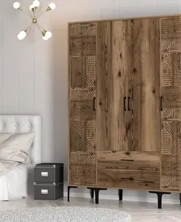Šatní skříň Kumsal PTP - Walnut