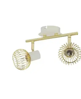 Nástěnná lampa 2xE14 26cm Oslo Strip bílá/zlatá