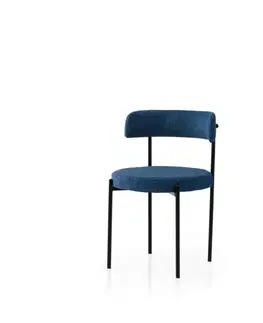 Sada jídelních židlí Gini Dark Blue and Black, 2 ks
