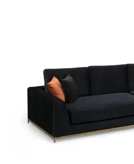 Čtyřmístná pohovka Line With Side Table - Black