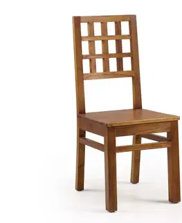 Estila Designová dřevěná jídelní židle Star z masivu 100cm
