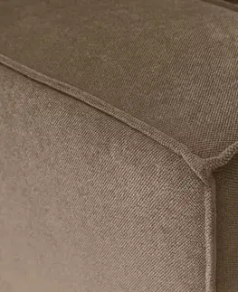 Rohová sedací souprava Sora (L1-O1-O1-1R-POUFFE ) - Brown