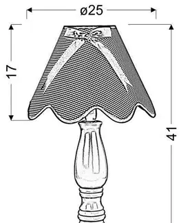 Stolní lampa Lola žlutá a modrá