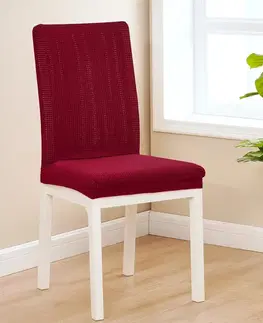 4Home Napínací potah na židli Magic clean vínová, 45 - 50 cm, sada 2 ks