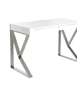 Estila Moderní psací stolek Forma Moderna s chromovými nožičkami 120cm