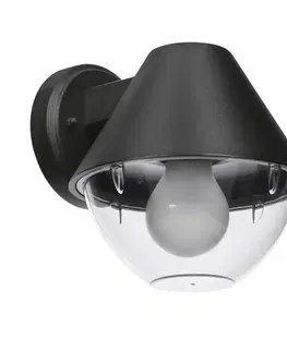 Nástěnná zahradní lampa Hendera 20,5x17,5 černá 1x40W E27 kuželové stínidlo IP44