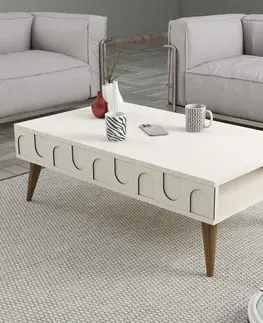 Konferenční stolek Lyon 34 - Cream, Walnut