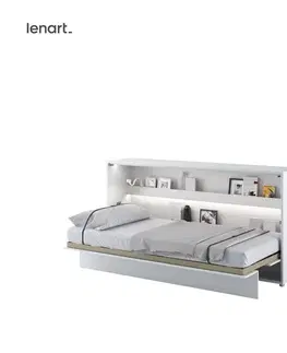 Dig-net nábytek Sklápěcí postel Lenart BED CONCEPT BC-06p bílý lesk | 90 x 200 cm
