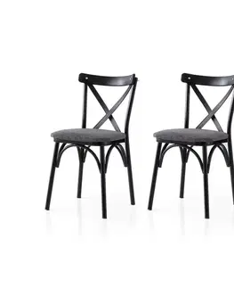 Sada jídelních židlí Ekol Anthracite and Black, 2 ks