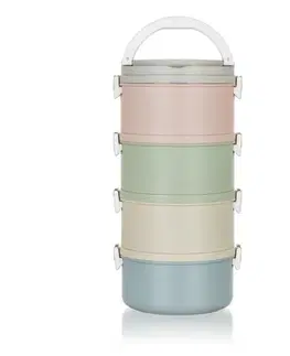 Banquet Plastový jídlonosič Avanza, 2,8 l, 4 díly, multicolor