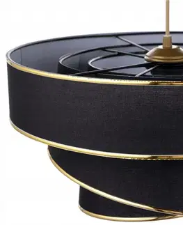 Závěsný lustr Couper - Black, Gold