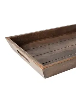 Estila Venkovský hranatý podnos Plateau z mangového dřeva 44cm