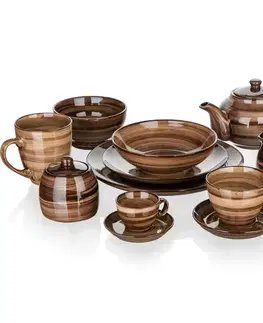 Banquet Sada 6 hlubokých talířů Palas 18 cm, hnědá