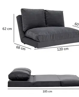 Dvoumístná rozkládací pohovka Taida - Grey