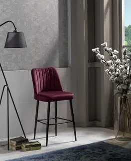 Sada barových židlí Vento Claret Red and Black, 2 ks, 2 ks