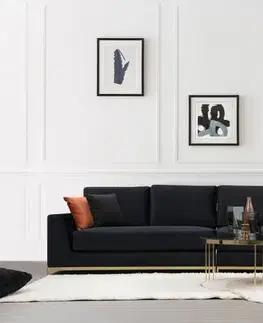 Čtyřmístná pohovka Line With Side Table - Black