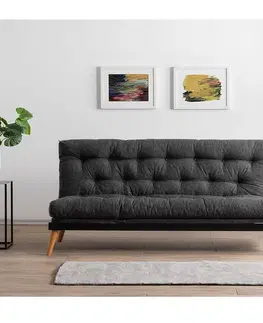 Trojmístná rozkládací pohovka Saki - Dark Grey