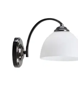 Nástěnná lampa Gracja Lamp Černá perla 1X40 E27 Bílé stínidlo
