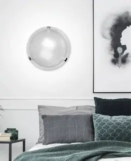 Stropní svítidlo bílé sklo kulaté nástěnné 60W Wrap