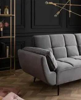 Estila Art-deco designová sedačka Rimadea v šedé barvě 215cm