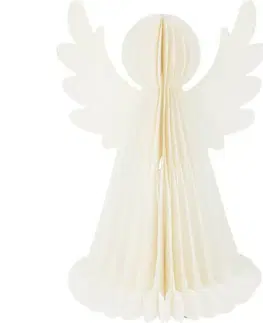 Svítící vánoční dekorace Anděl, 28 cm, 6 LED, na baterie, časovač