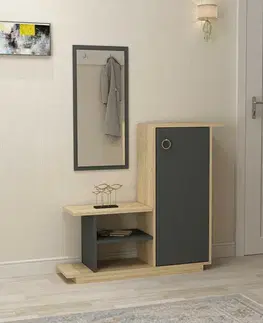 Předsíňová sestava Asia Oak and Anthracite