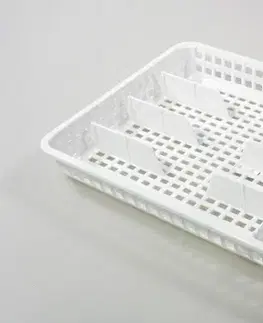 ALFA PLASTIK - Příborník široký děrovaný granit bílý, umělá hmota